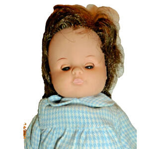 Vintage Button Push Empire Made 10 Inch Doll Head Nods and Turns